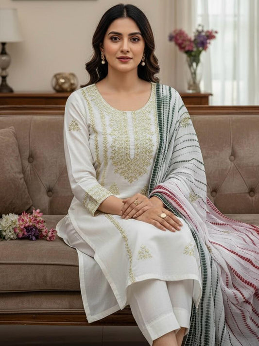 (B205) Handmade Gotta Work Dress (3 pcs Unstitched)