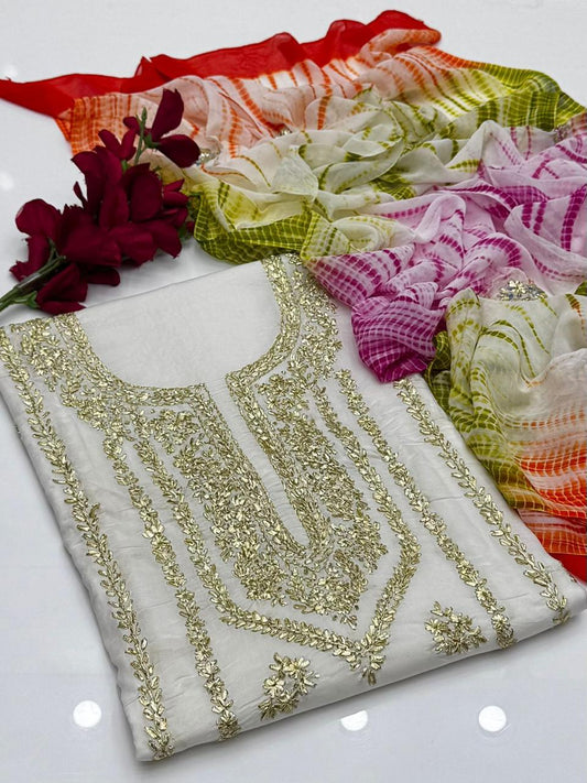 (B205) Handmade Gotta Work Dress (3 pcs Unstitched)